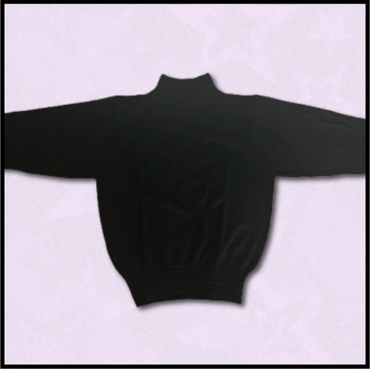 plain black turtleneck sweater