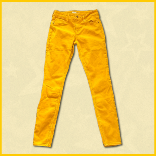 bright yellow "rockstar" super skinny jeans