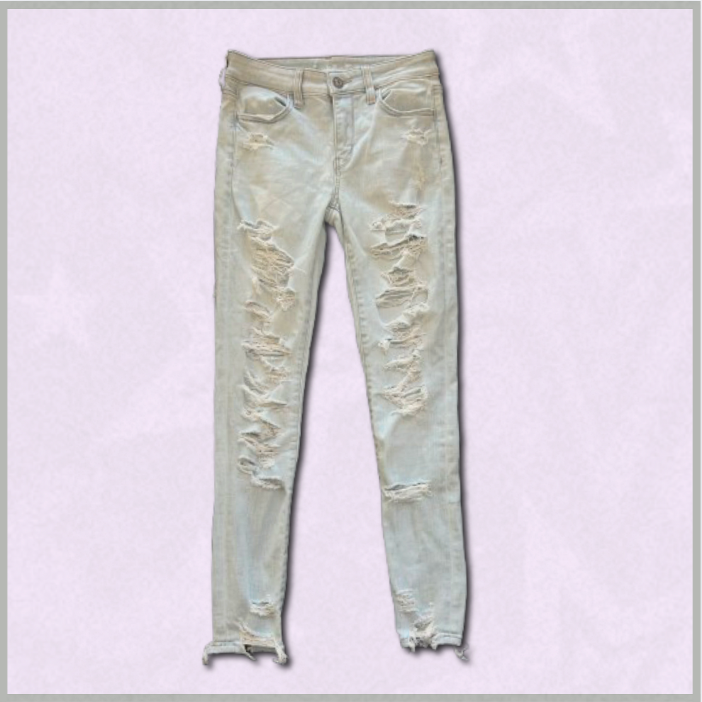 light-wash ripped jeggings