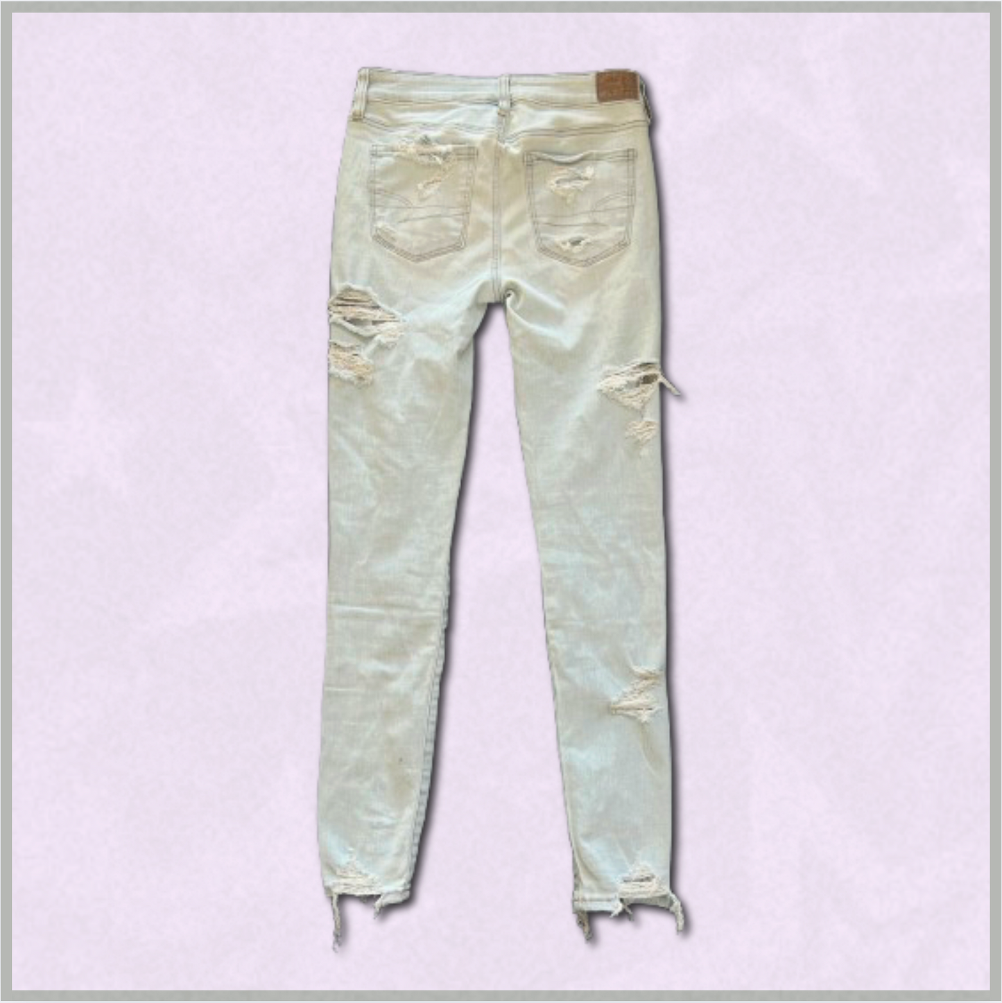light-wash ripped jeggings