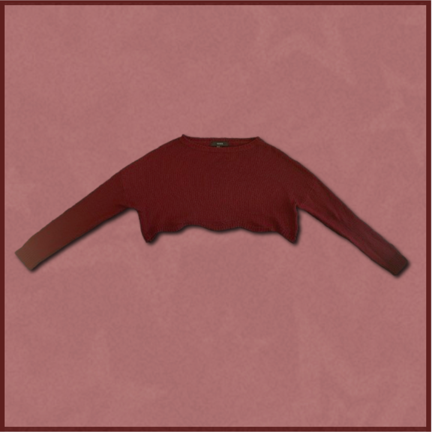 deep red cropped sweater