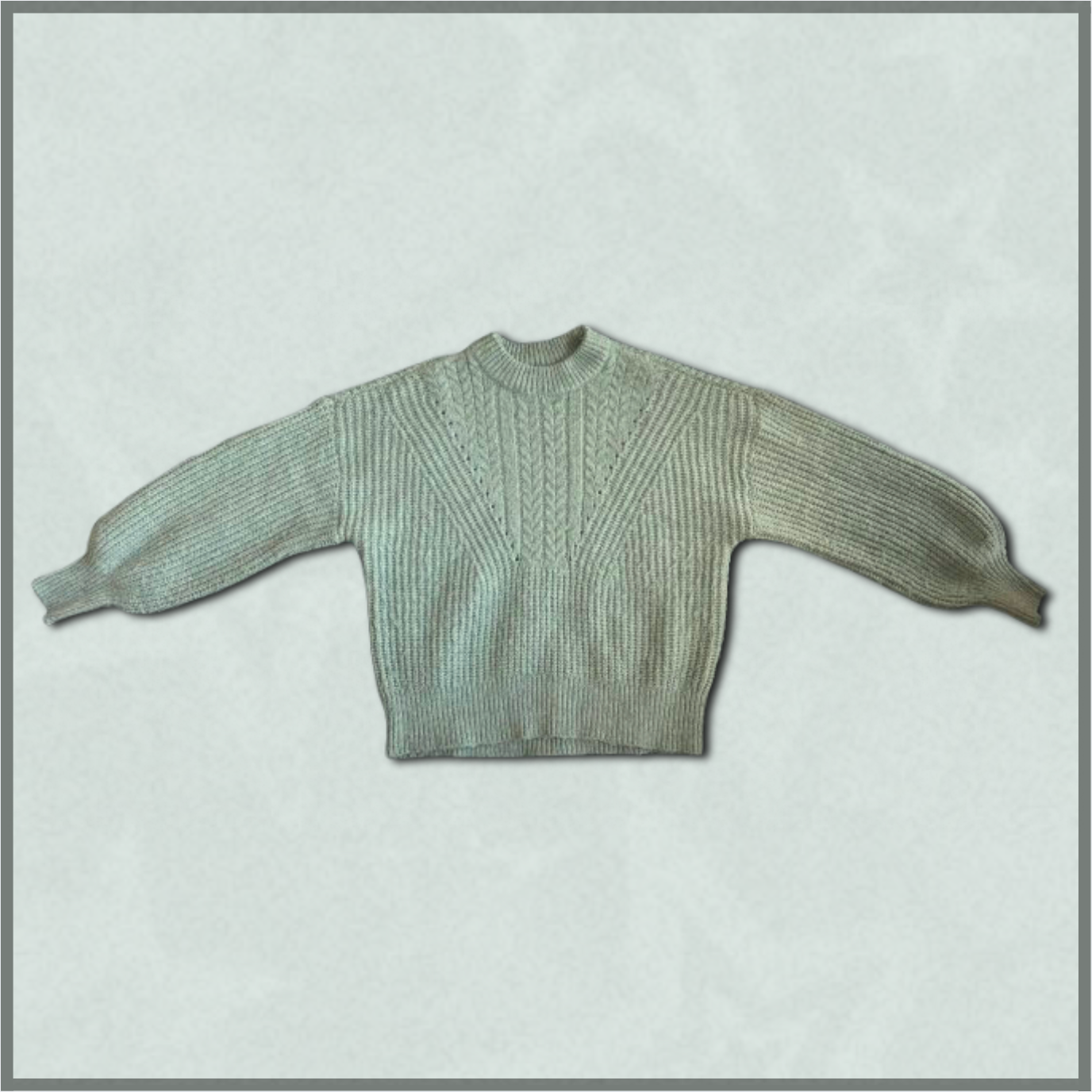 soft green knitted sweater