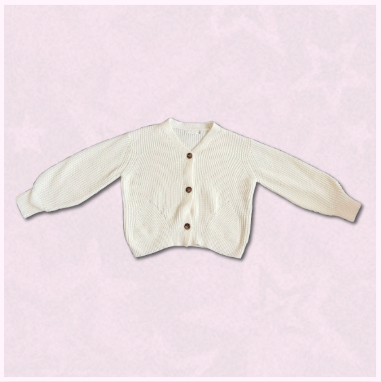 white thicker cardigan