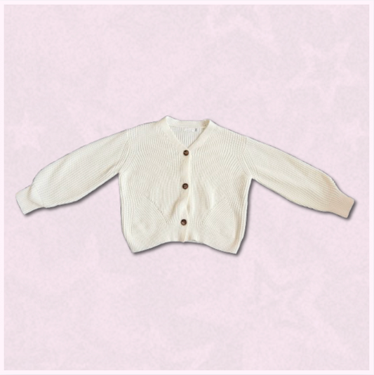 white thicker cardigan