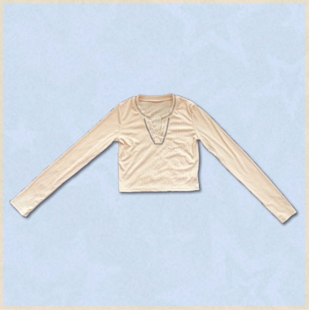 light beige long-sleeve top