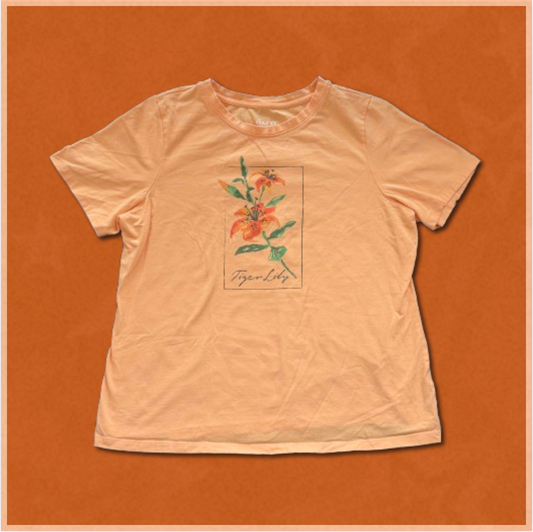 orange "tiger lily" tee