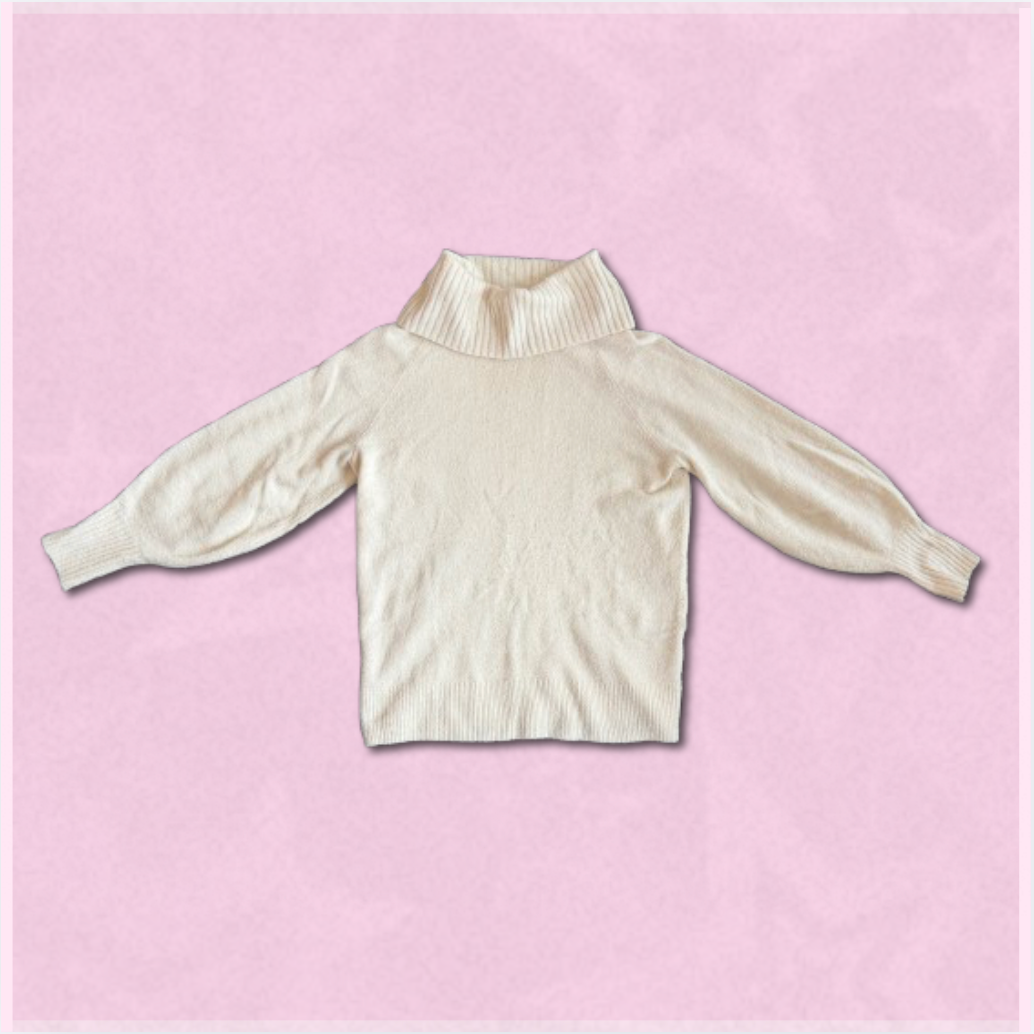 off-white turtle-neck banana republic sweater
