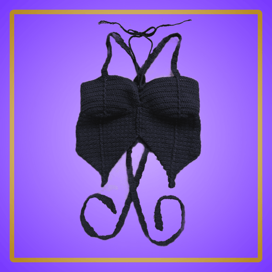 butterfly corset top with corset tie back and neck tie