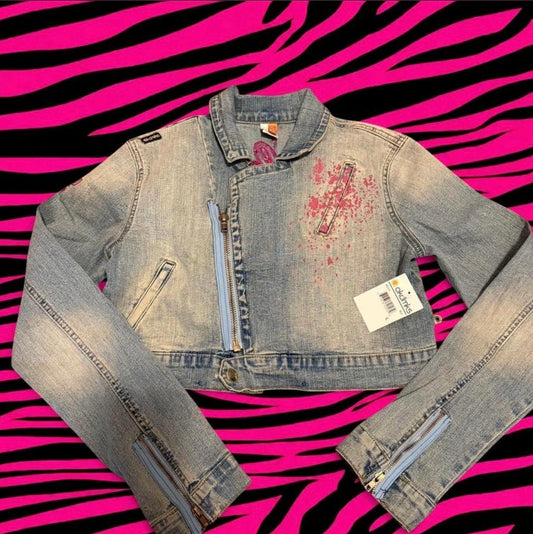Y2K Akademiks Denim Jacket Size Large