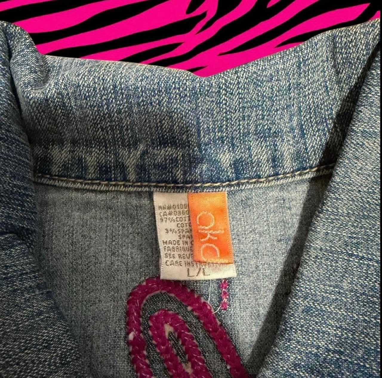 Y2K Akademiks Denim Jacket Size Large