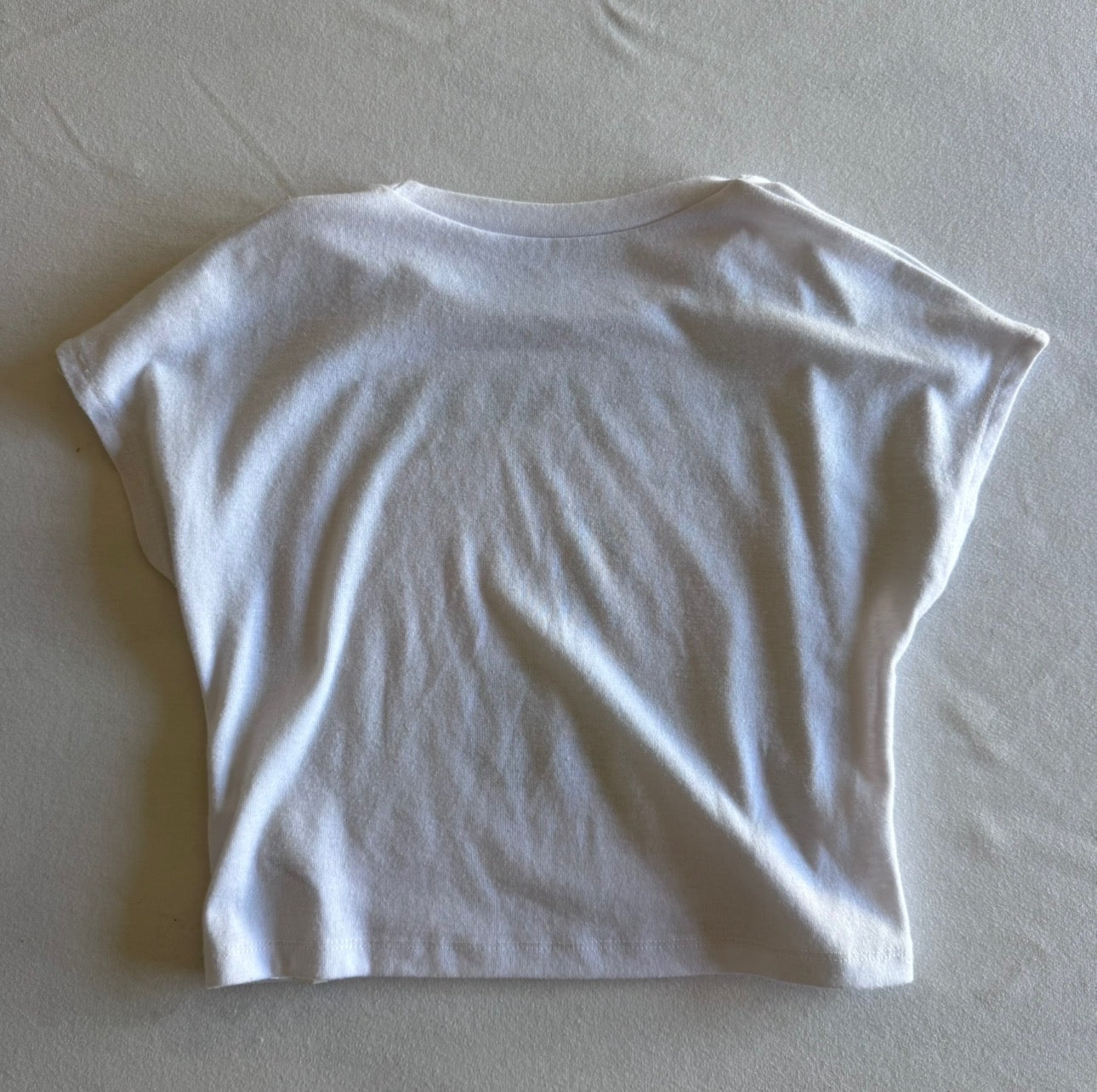 White Candy Graphic Cropped Tee