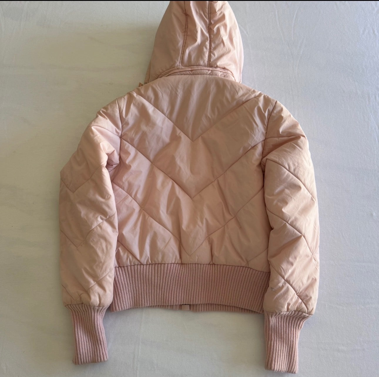 Baby Pink Puffer Zip Up Jacket