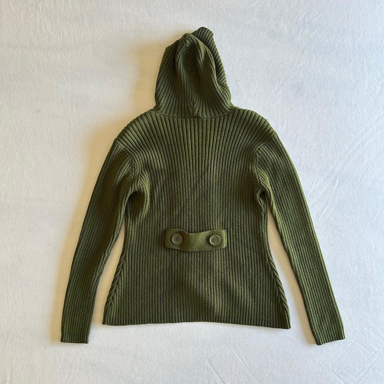 Mossimo Green Double Button Cardigan with Hood