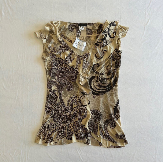 Paisley Ruffle Top