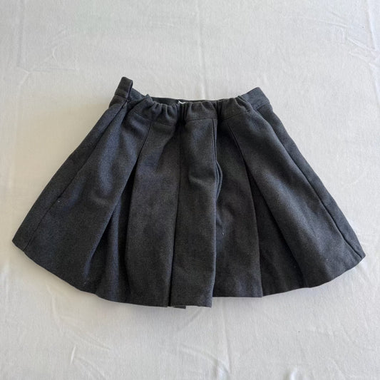Gray Mini Pleated Skirt