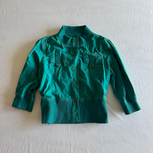 Teal Button Up Militia Style Jacket