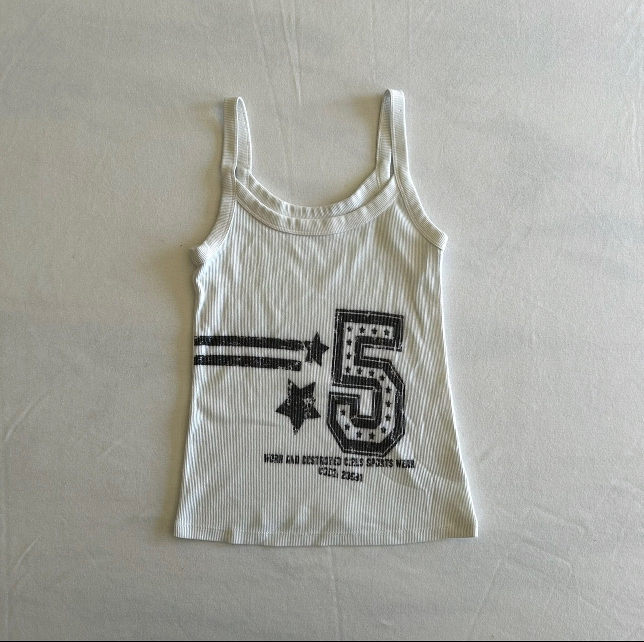 Varsity Number Star Tank Top