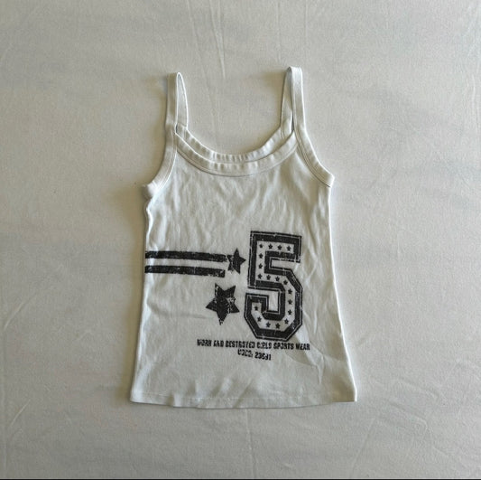 Varsity Number Star Tank Top