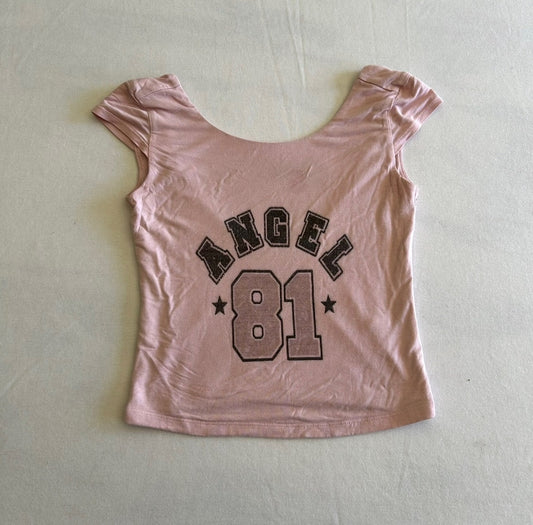 Angel Varsity Pink Top