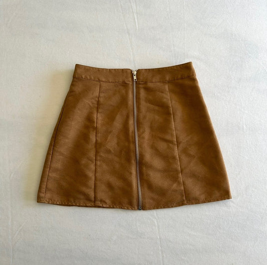 Brown Suede Skirt