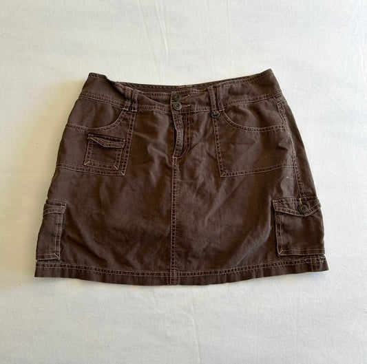 Brown Cargo Skirt