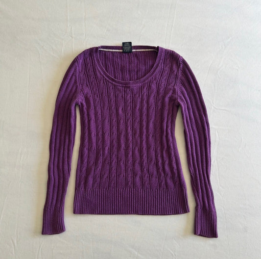 Purple Knit Sweater Top