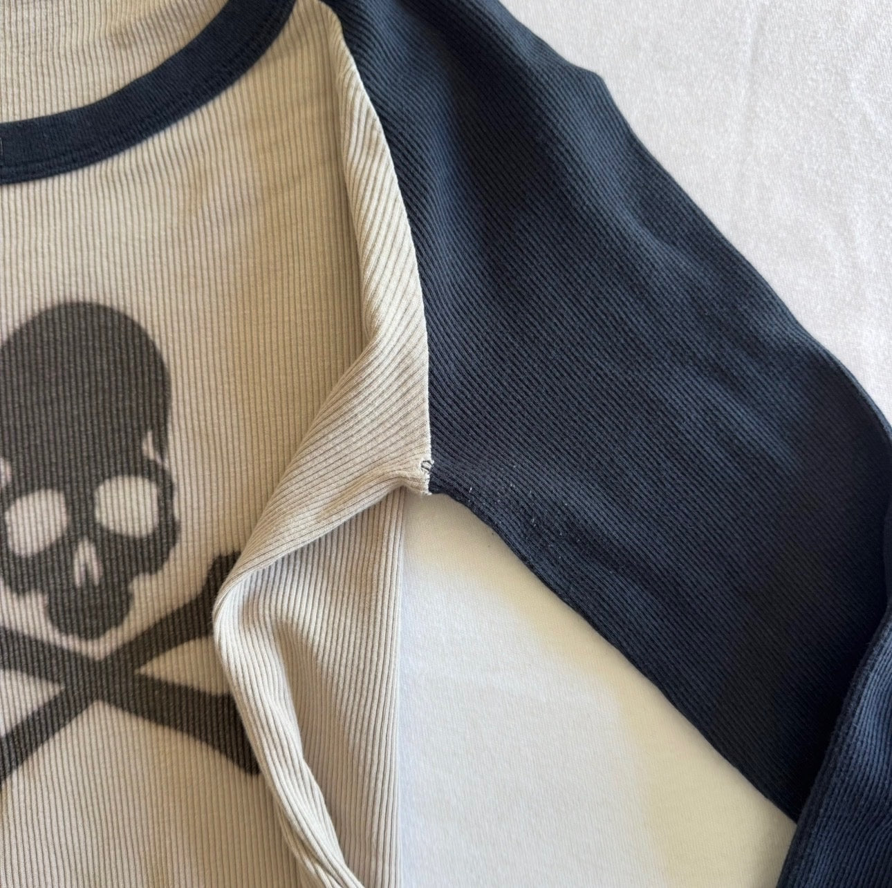 Skull Baseball Long Sleeve Tee