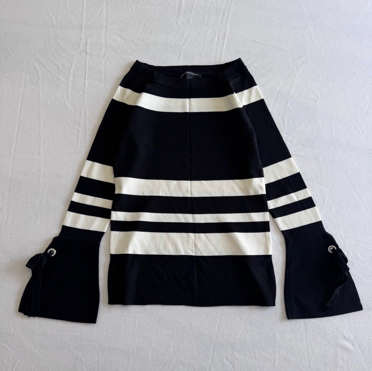 INC Striped Flare Top