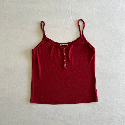 Red Button Tank Top