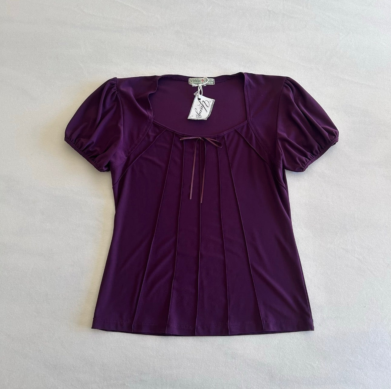 Purple Peasant Blouse Top