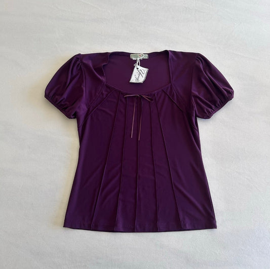 Purple Peasant Blouse Top