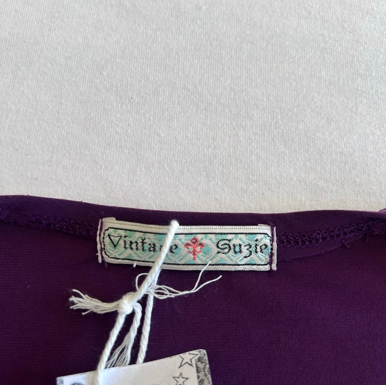 Purple Peasant Blouse Top