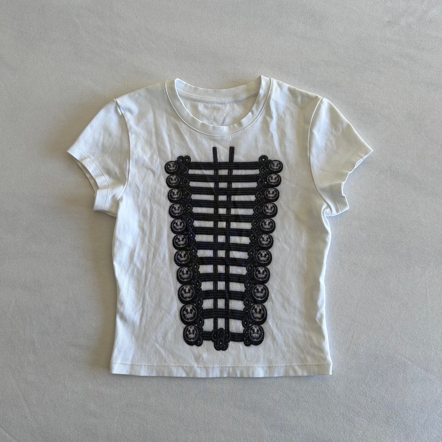 Marching Band Buttons Print Baby Tee