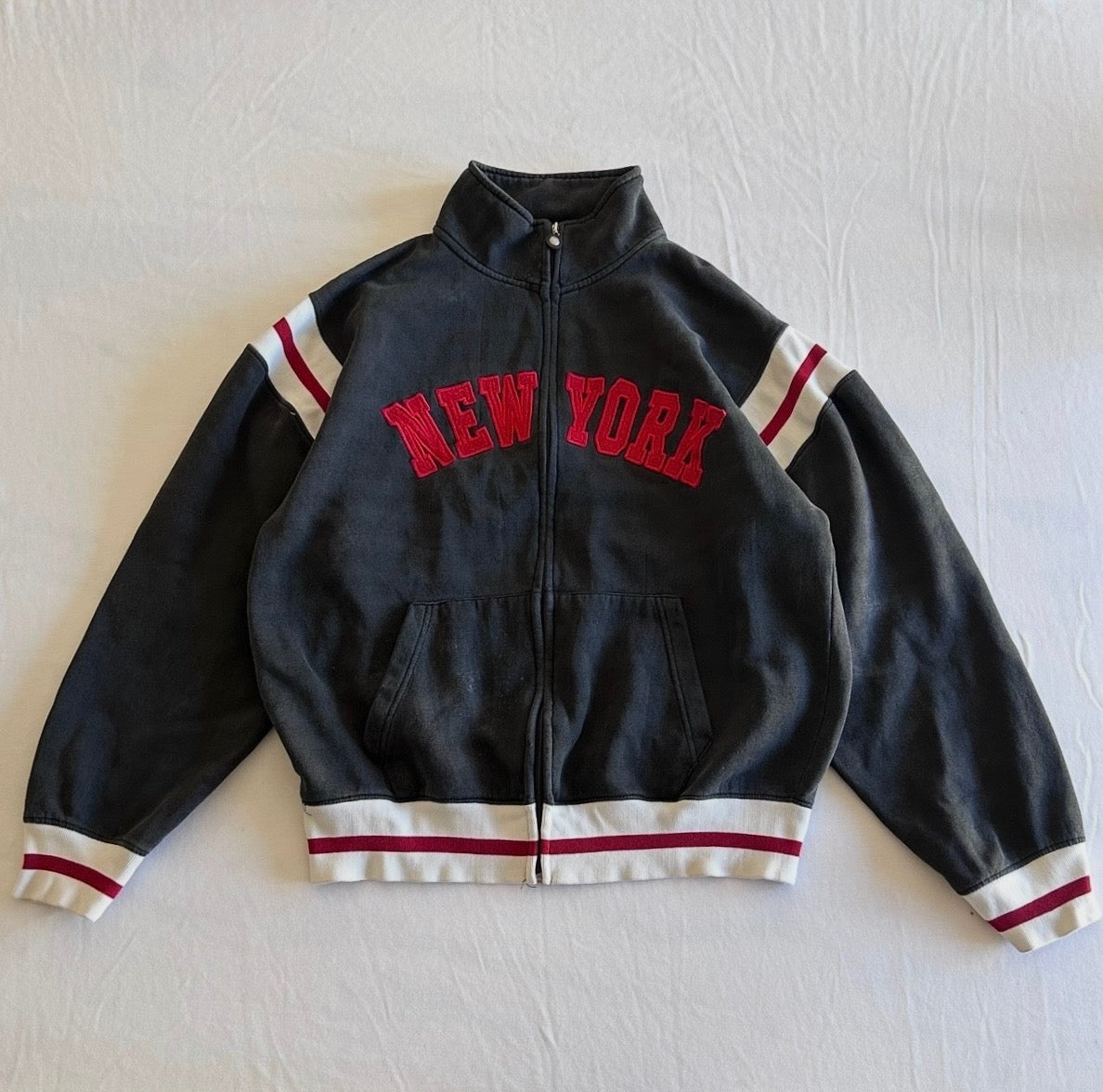 New York Varsity Zip Up Sweater