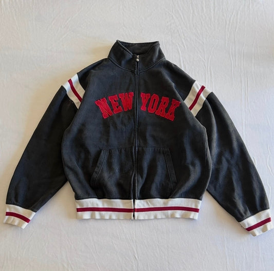 New York Varsity Zip Up Sweater