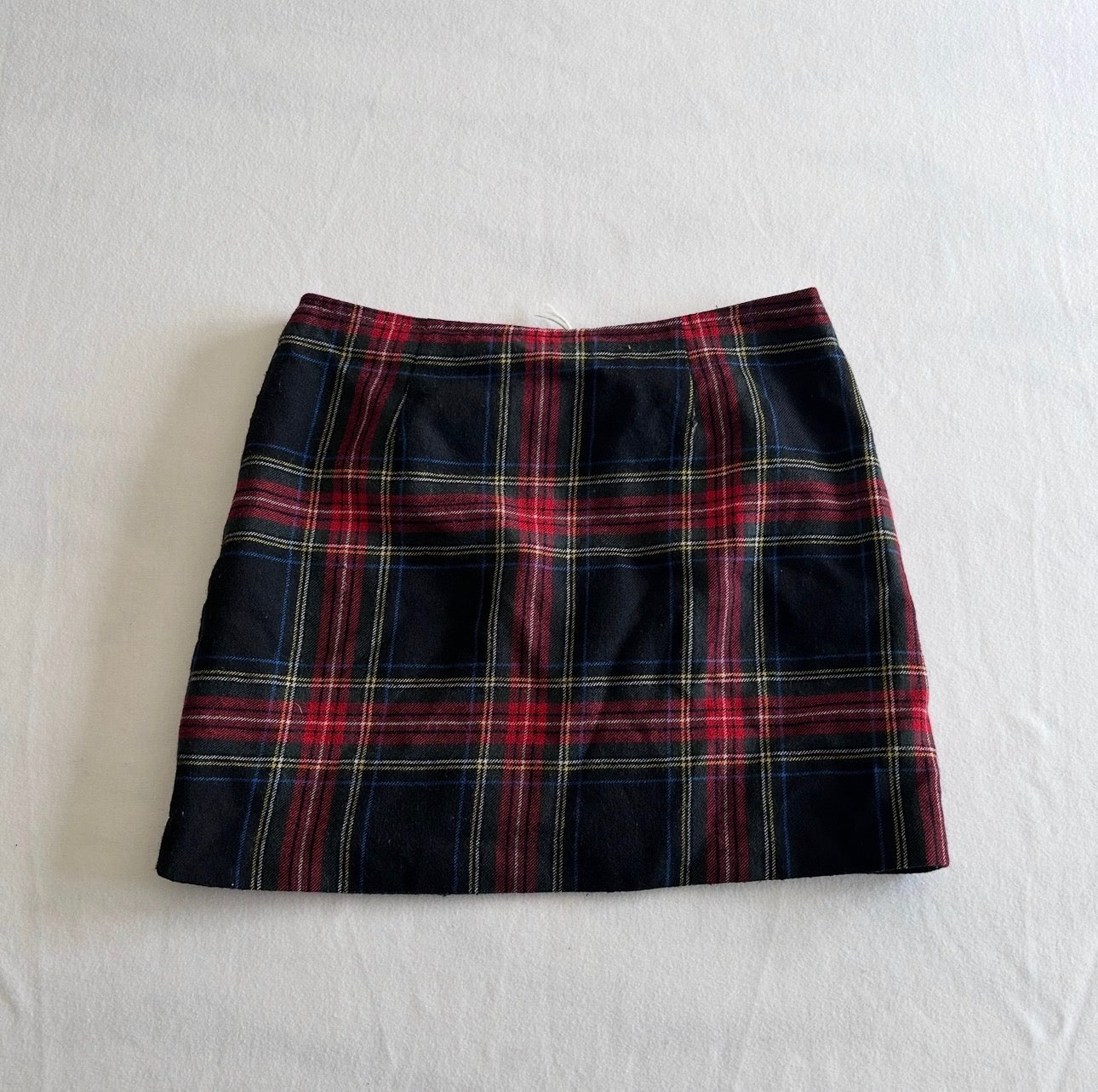 Plaid Mini Belted Skirt