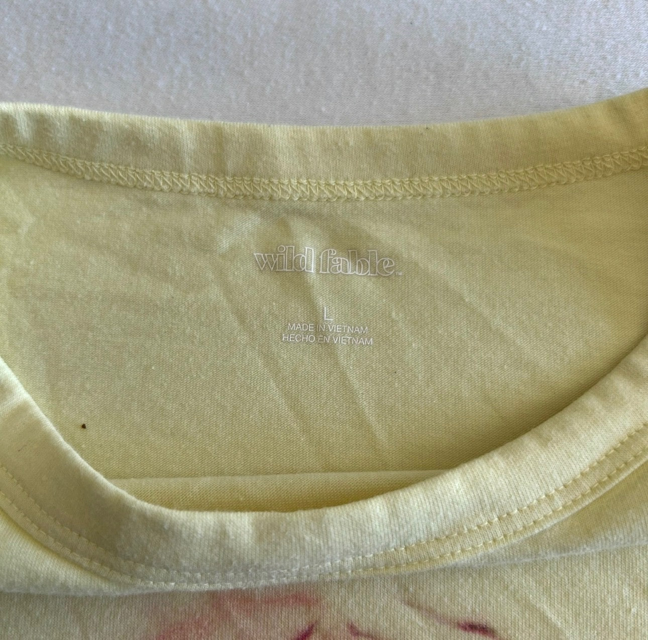 Yellow Flower Print Baby Tee