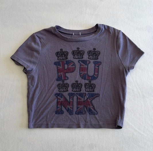Purple PUNK Union Jack Baby Tee