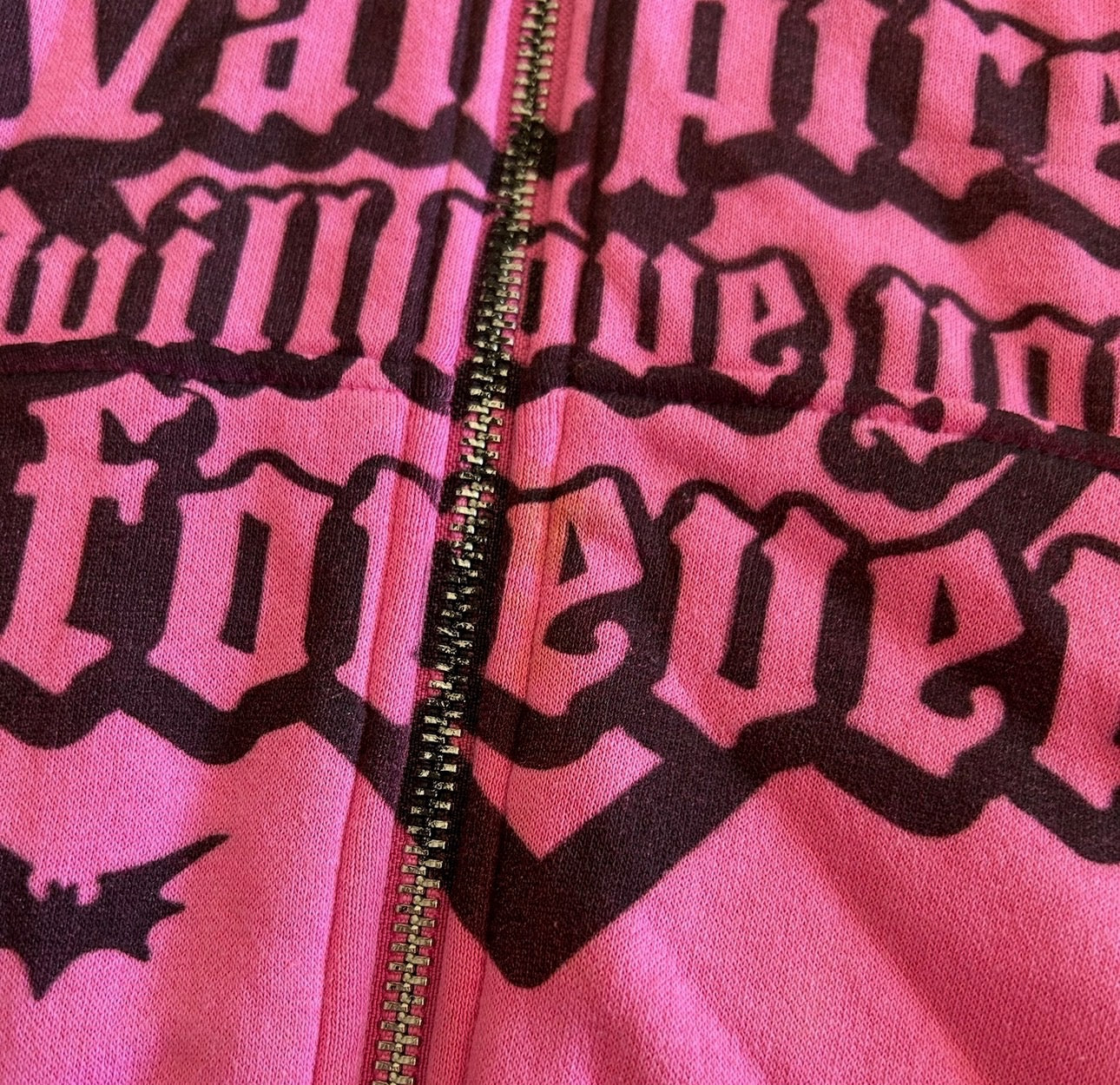 Pink Vampire Crop Hoodie