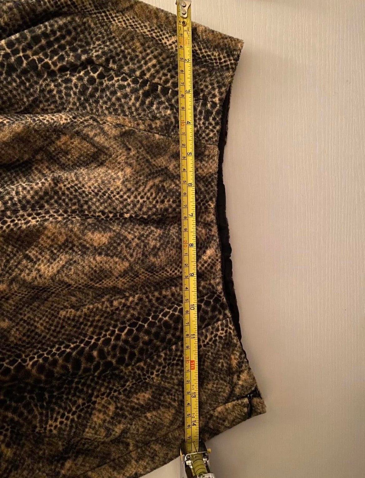 Snakeskin (Marked as Petite) Midi Skirt with Slit