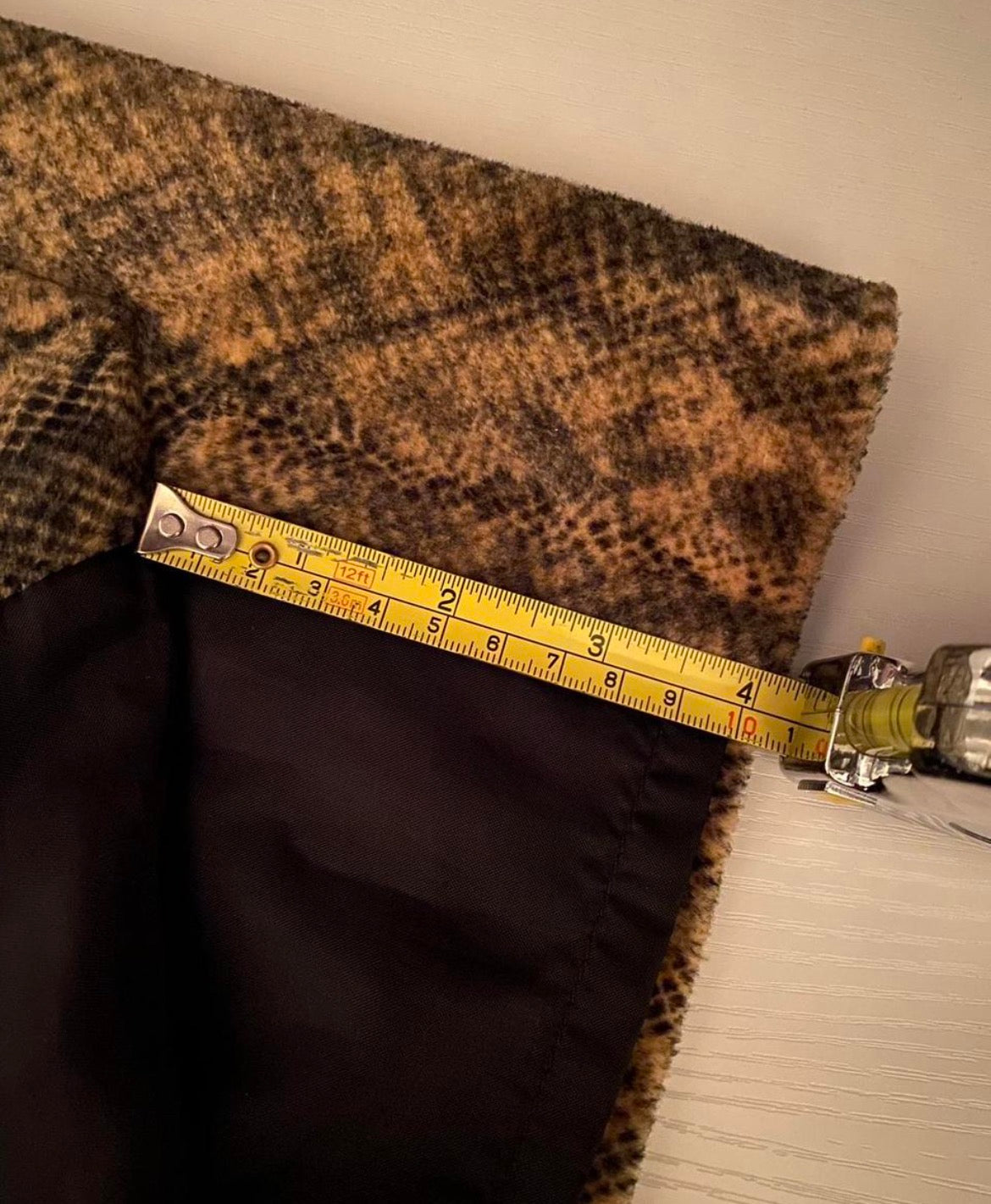 Snakeskin (Marked as Petite) Midi Skirt with Slit