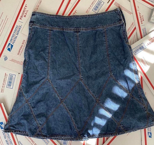 Y2K Denim Midi Skirt