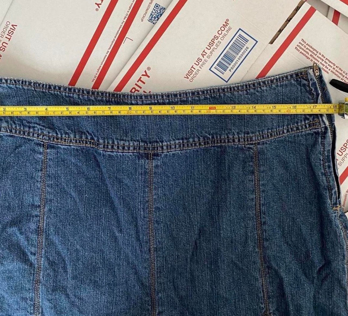 Y2K Denim Midi Skirt
