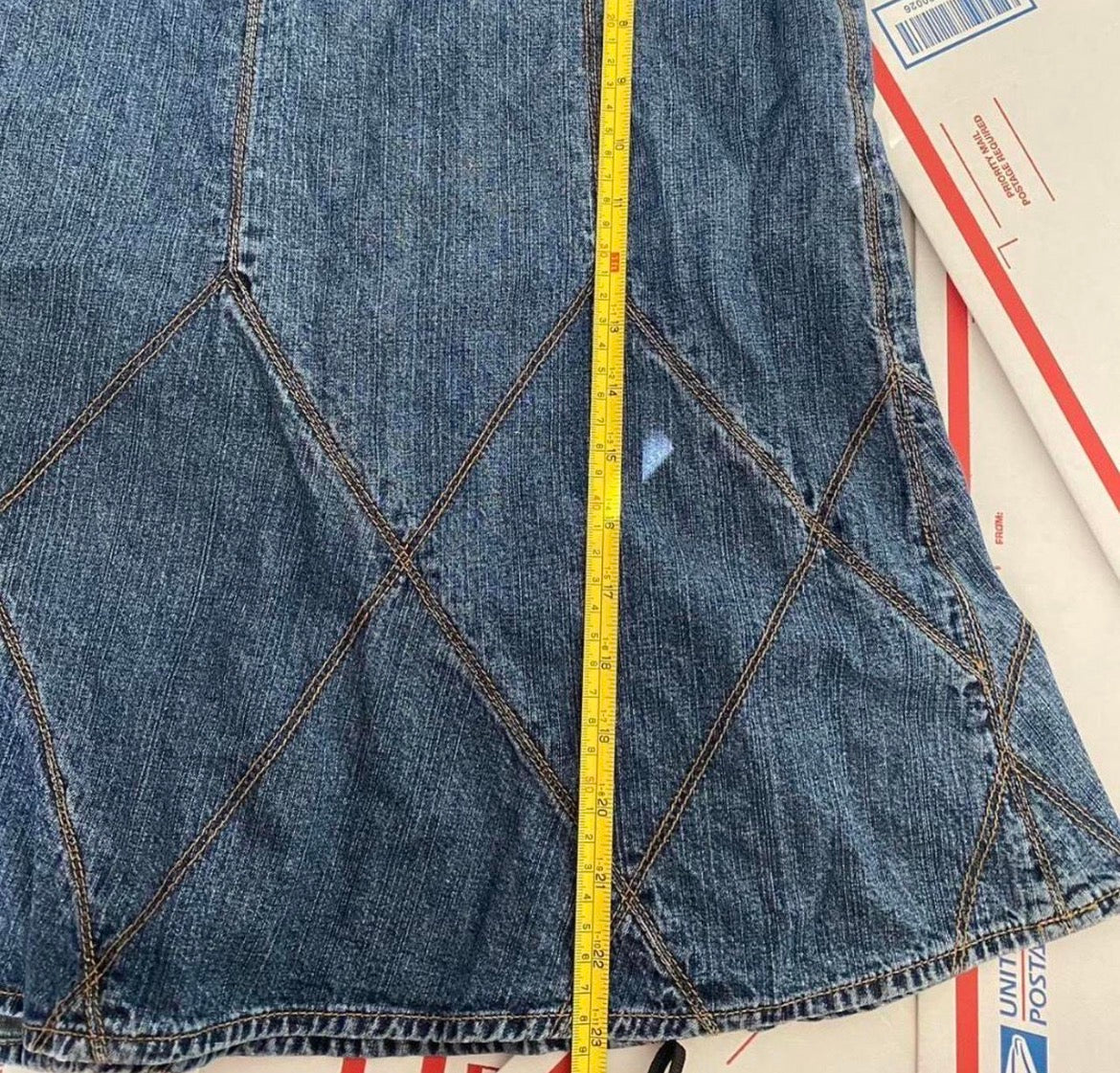 Y2K Denim Midi Skirt