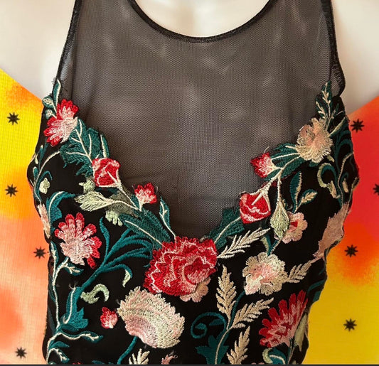 My Michelle Whimsical Women's Crop Flower Top