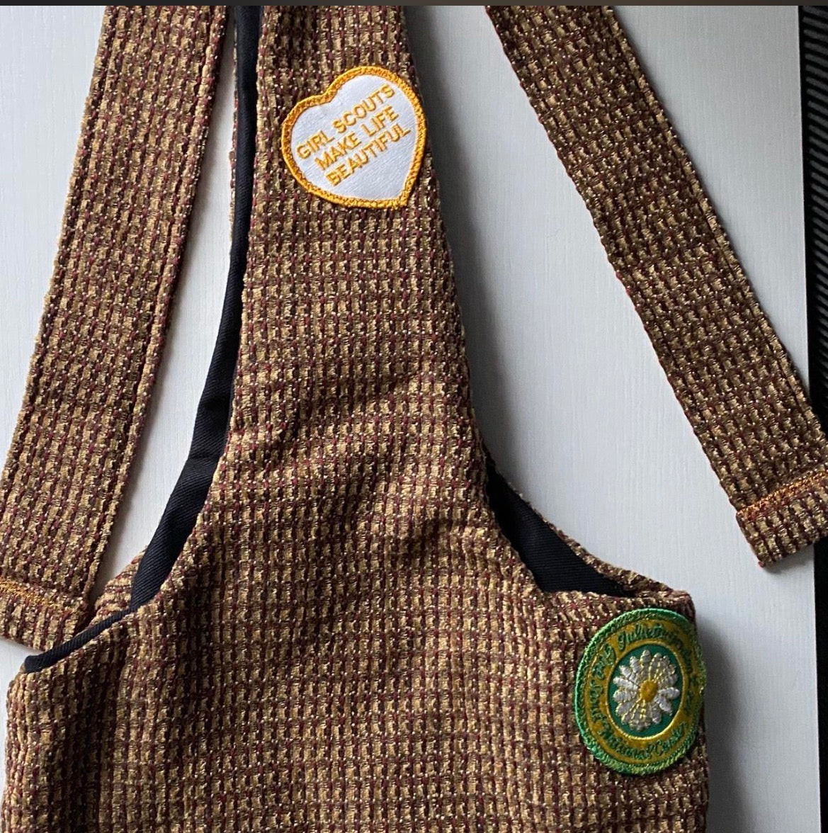 3PM Clothing 1/1 Whimsical Girl Scout Patch Tote Bag
