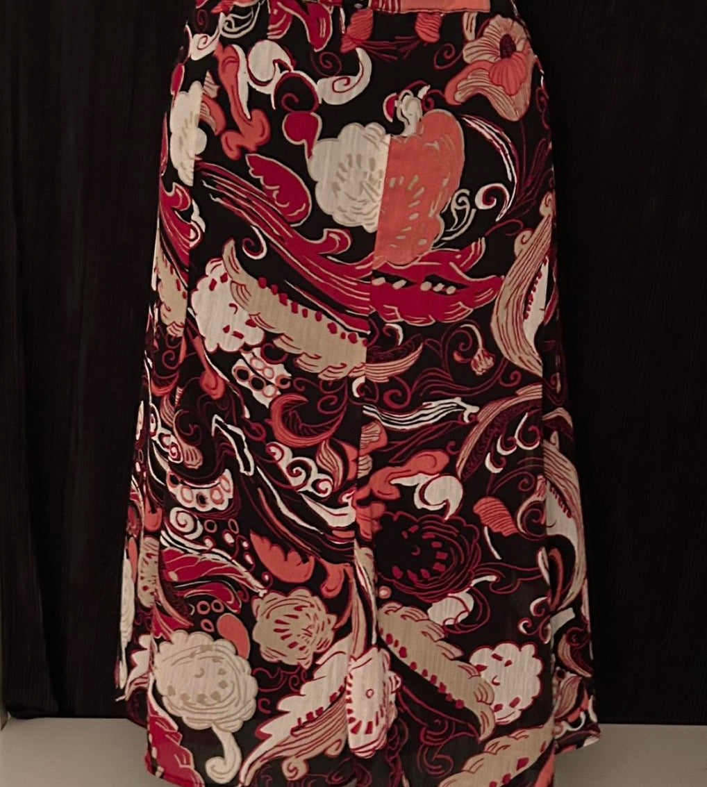 Y2K Repaired Whimsical Patterned Skirt
