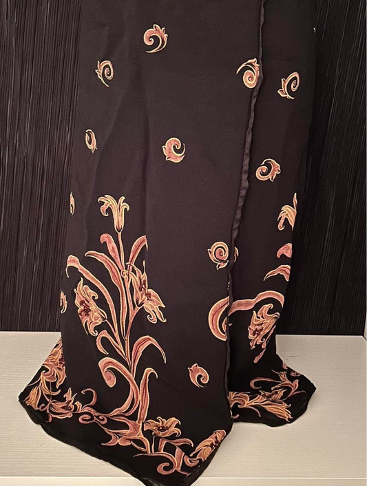 Italian Vintage Silk Wrap Maxi Skirt