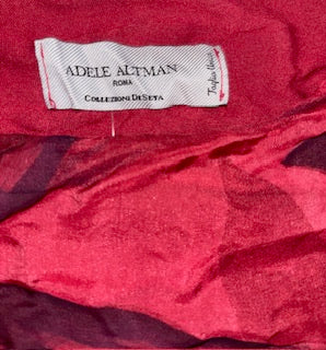 Italian Red Flowy Blouse