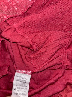 Italian Red Flowy Blouse